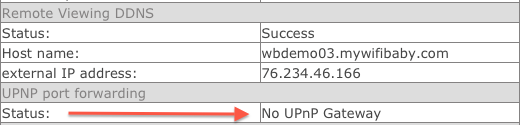 No UPnP. Port Forwarding is needed. 